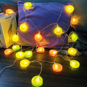 Novelty Mixcolor Lemon Decor Fairy String Lights Battery Operated Warm Twinkle Christmas Hanging Lights for Kitchen, Party, Wedding, Festival, Home Decorations (Mixcolor Lemon, 19.7ft/40 LED)