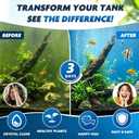 TARARIUM Small Aquarium Filter U-V for 10-30 Gallon Tank,118GPH Fish Tank Filters for Betta Fish Tank Green Clean Machine, Internal Pump Filter for Turtle Tank Saltwater Freshwater Crystal Clear | Adjustable flow rate
