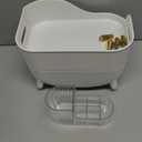 Makeup Organizer with Drawers, Skincare Organizer for Vanity, Storage Box with Handle, Large Cosmetic Display case for Dresser, Bathroom Countertop (White)