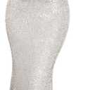 Women 1920s Plus Size Formal Dress Tassels Sleeve Sequins Gatsby Maxi Evening Gown