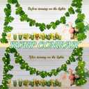GuassLee Hawaiian Tropical Party Decoration String Lights-40 LED Monstera Leaf String Lights for Luau Aloha Jungle Themed Party Decorations Supplies (1 pc)