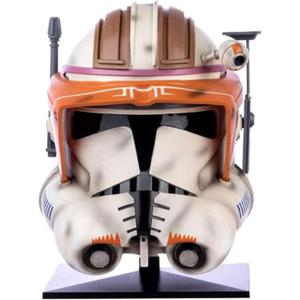 Cosplay Halloween Helmet Deluxe Full Head Helmet Mask for Props Collectible Home Decoration (Brown White)