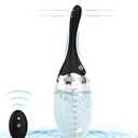 Automatic Electric Enema Bulb with 3 Speeds, Silicone Enema Anal Douche Cleaner for Men Women Colon Cleansing, Remote Control Reusable Enema Kit Cleaner Anti-Backflow Douche for Easy Cleaning 15oz