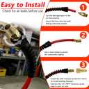 2 Sets 3/8" Air Hose Repair Kit丨Swivel Barb to 1/4" FNPT Female Thread Fitting with Fixed Nut丨Bend Restrictor & Quick Connect Plug丨Heavy Duty Brass Air Hose End Repair Fittings (3/8 Hose - 1/4 NPT)