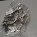 2 x Kuberas Demon Skull Mask Devil Antelope Sheep Horn Full Head Mask Animal Skull Mask Ram Horns Scary Halloween Mask for Adult (One Size)