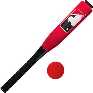 Franklin Sports MLB Kids Foam Baseball Bat + Ball Sets - Indoor + Outdoor Soft Foam Baseball Bats for Kids + Toddlers - Regular + Jumbo Barrels - 24" or 27" Length (Red)