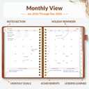 SUNEE 2026 Planner 5.9" x 8.3"  Dated Productivity Planner for Time Management - Daily,Weekly & Monthly Planner to Achieve Goals - Planner 2026 dated from January 2026  December 2026,Brown
