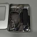 SANRILY PU Leather 3/4/5/6 Button Smart Key Fob Cover - Fit for Buick Envision Avenir & Chevy Suburban Tahoe - GMC Yukon Denali Sierra Silverado Keyless with Keychain - Silver-Black