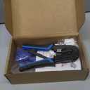 RJ45 Crimping Tool Kit Ethernet Crimp Set, RJ-11, 6P/RJ-12, 8P/RJ-45 Crimp, Cut and Strip with 20PCS CAT5 CAT5e Connectors, Covers,1 Network Cable Tester 1 Wire Stripper