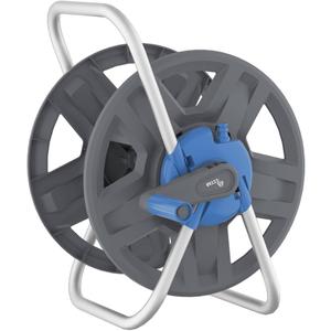 Water Hose Reel Cart, Holds 60-80 Ft of 5/8 Inch Hose, Blue Wall Mounted Garden Hose Cart, Portable Hose Reel for Convenient Storage and Watering