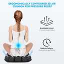 Airplane Seat Cushion for Long Flights, Inflatable & Portable Travel Cushion for Tailbone Pain Relief, Pressure Relief Car Seat Cushion for Office Chair and Wheelchair Use