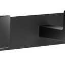 Coat Rack Wall Mount, Metal Coat Hanger with 5 Hooks, Heavy Duty, Black, 2 Pcs