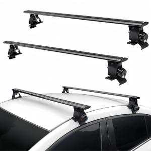 51" Universal Car Roof Rack Cross Bars, Capacity Roof Rack for Bare Roof, with 4 Kinds Clamp