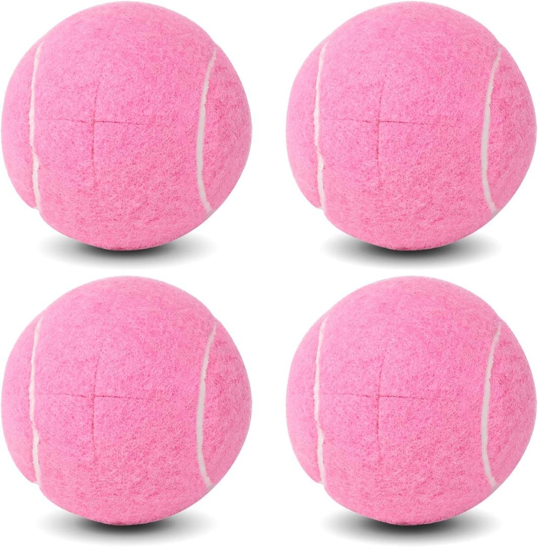 ANCKNE Walker Tennis Balls Precut Tennis Balls for Walkers 4PCS Walkers Legs Universal Precut Glide Balls, Heavy Duty Long Lasting Felt Pad Glide Coverings for Furniture Legs and Floor Protection (Pink)