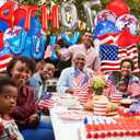 2 x 4th Of July Balloons 16 Inch, American Flag Balloons, 12 Inch Red White Blue Balloon And Star Balloon For Presidents, Patriotic, 4th Of July Decorations