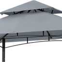MASTERCANOPY Grill Gazebo Replacement Canopy Top for Model L-GG001PST-F (Gray)