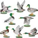 FYSUIMU 8Pcs Mallard Wood Table Centerpiece Watercolor Duck Tabletop Detachable Sign Tiered Tray Decor for Hunting Baby Shower Gender Reveal Birthday Photo Props Party Favor Supplies