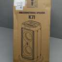 Karaoke Machine, Portable Bluetooth Speaker with 2 Wireless Microphones, PA System with Disco Lights for Big Party, Outdoor, Supports USB/TF/REC/AUX, Ideal Gifts for Family, Music Lover