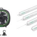 VIVOSUN AeroWave D4 and T5 Linear Grow Lights, 1ft 5000K Full Spectrum LED Grow Light Strip for Indoor Growing, Plant Lights SGS Compatible