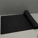 KTRIO Large Gaming Mouse Pad with Superior Micro-Weave Cloth, Extended Desk Mousepad with Stitched Edges, Non-Slip Base, Water Resist Keyboard Pad for Gamer, Office & Home, 35.4 x 15.7 in, Black