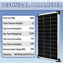 Solar Panel Kit 100W 12V Monocrystalline,Battery Maintainer +20A Solar Charge Controller +16.4Ft Extension Cable with Battery Clips O-Ring Terminal for RV Marine Boat Off Grid System