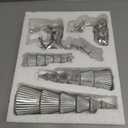 Hommtina Reindeer Christmas Decoration and Mini Christmas Trees,Christmas Reindeer Statues Lucky Reindeer Decor for Indoor Home Decor Tabletop Mantle Cabinet Desktop Office (Bright Silver)