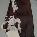 DweIke Faux Cowhide Print Rug for Living Room, 2.3 x 3.6 ft Dark Brown Western Animal Cow Hide Rugs, Non Slip Cool Cow Skin Carpet for Bedroom Dining Room Farmhouse Entrance Home Decor