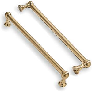 10 Pack Heavy Duty Solid Cabinet Pulls - Elegant Champagne Bronze Handle for Drawers and Cabinets,12 Inch Hole Center, Modern Kitchen & Bathroom Hardware.