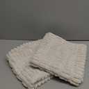 MIULEE Pack of 2 Corduroy Decorative Throw Pillow Covers 18x18 Inch Soft Boho Striped Pillow Covers Modern Farmhouse Home Decor for Sofa Living Room Couch Bed Cream White