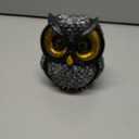 Owl Statue Home Decor, Small Figurines for Shelves, Office, Living Room, Decorative Gift for Owl Lovers (Sliver)