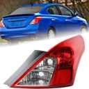 RH USA Type W/Side Light Tail Light Assembly Fit for 2012-2019 Nissan Versa Sedan Rear Lamp Right Passenger Side Rear Lights Without Bulbs 265503AN0A NI2801194