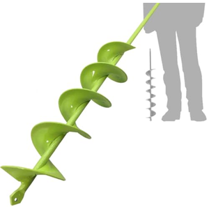 TCBWFY 3x24 Inch Auger Drill Bit for Planting,Easy Planter Garden Auger for Bulbs, Bedding Plants & Post Holes - Compatible with 3/8" Hex Drive