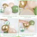 Ouddy Life Sage Green Birthday Party Decorations, Happy Birthday Banner Gold Heart Star Foil Balloons Paper Pompoms Fringe Curtain Cake Topper Crown, Neutral Birthdays Decorations for Women Girls