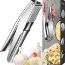 Stainless Steel Garlic Press, Premium Garlic Crusher - Leak-Proof, Easy to Clean, Rust-resistant, Dishwasher Safe!