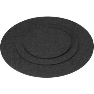 PATIKIL Plant Coasters, (6", 8", 12") 6 Pack Reversible Round Felt Flowerpot Drip Pad Mat Absorbent Plant Tray Flower Pot Coaster Mat, Black