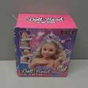 Golray Hair Styling Doll Head Makeup Kit Nail Art Girls Toys,Hair Salon Toy/ Real Cosmetics Nail Polish,Hairdryer Curling Iron Stylist Play Toy Princess Girl Birthday Gifts 3 4 5 6 7 8+ Years Old