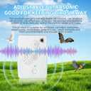 2026 Ultrasonic Bird Repellent Devices Bird Repeller Outdoor for Attic Woodpecker Pigeon Deterrent Goose Repellent Rechargeable Bats Repellent Indoor to Keep Birds Away from Porch Balconies