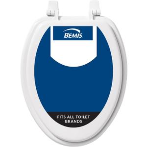 Bemis 1400TTA Economy Durable Wood Toilet Seat, Made in USA, Elongated, White