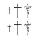Tattoo Tech, Long Lasting Temporary Tattoos, Last 1-2 Weeks, Waterproof, Semi Permanent Tattoo, Realistic look, No Adhesive, No reflection (Floral Cross)