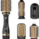 Hair Dryer Brush Set, Multifunctional Hot Air Brush for Salon Blowouts, Negative Ion Technology & Quick Drying, Shiny and Less Frizz, Black Gold