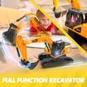 JOYIN Remote Control Excavator Toys for Boys, 2.4Ghz RC Play Excavator with Light, Construction Toys for Boys Birthday Gift 3-5 4-7 8-12 Year Old Kids