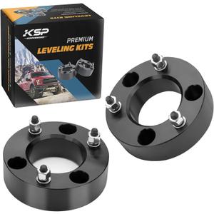 KSP 2.5" Front Leveling Lift Kits for F150 2004-2026, 2.5in Chassis Level Kit Compatible With Expedition 2003-2018, Mark LT, 2pcs Auminum Suspension Strut Spacers Work On shock Absorber (Black)