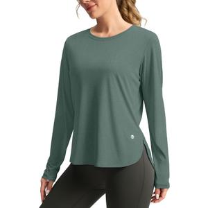 Women's Sun Shirts UPF 50+ Long Sleeve UV Protection Shirt Lightweight Quick Dry Workout Hiking Tops for Women (XX-Large, Malachite Green)