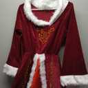 Cuteshower Women's Deluxe Costume Mrs. Claus Clothing Cosplay Suit for Christmas (Large, Red)