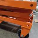 VEVOR Hydraulic Lift Table, 500 lbs Capacity, 47.2" Lifting Height, Double Scissor Lift Table Cart with 4 Wheels and Non-Slip Pad, Manual Hydraulic Lifting Cart for Material Handling & Transportation