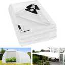 16 Mil Heavy Duty Clear Greenhouse Tarp, 20x30FT Waterproof Clear Tarps with Grommets, UV Resistant Greenhouse Replacement Poly Cover, for Gardening, Farming, Chicken Coops, Canopy,Outdoor, 20*30ft-1PC