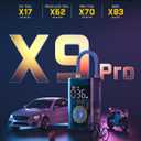 Fanttik X9 Pro Portable Tire Inflator for Compact Car, 1Min Jet-Inflate Electric Bike Pump with Digital Tire Pressure Gauge, 150PSI Air Compressor for Electric Bikes, Motorcycle, Ball, Mechanical Gray