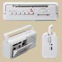 Gelielim Portable Cassette Player with AM/FM Radio, Casette Tape Player Recorder with Headphone Jack, Cassette Boombox for Home and Travel, Elderly Gift, Audio to Cassette Converter AC/Battery Power