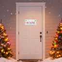 2 x Funny Christmas Wooden Hanging Decor, Candy Cane Lane Traditional Christmas Sweets and Treats, Xmas Candy Shop Door Hanger with Rope Hanging Decoration 6 X 12 Inches