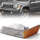 Huray Turn Signal Side Mark Light for Jeep Patriot 2007-2017 Turn Signal Cover Blinker Lens OE Replacement (Driver Side(Left))